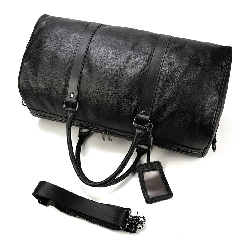 Soft Premium Leather Barrel Bag. Ideal for sports/weekend or