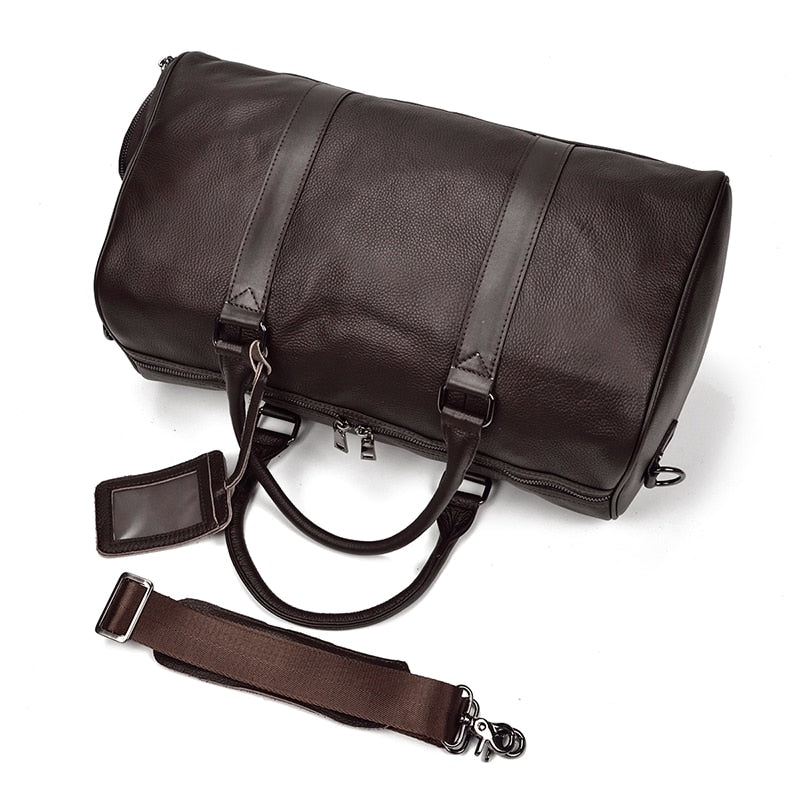 Soft Premium Leather Barrel Bag. Ideal for sports/weekend or